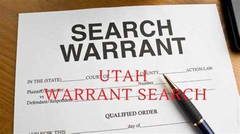 " Then he turns to you and says, "You better behave while you are in Utah. . Utah warrants